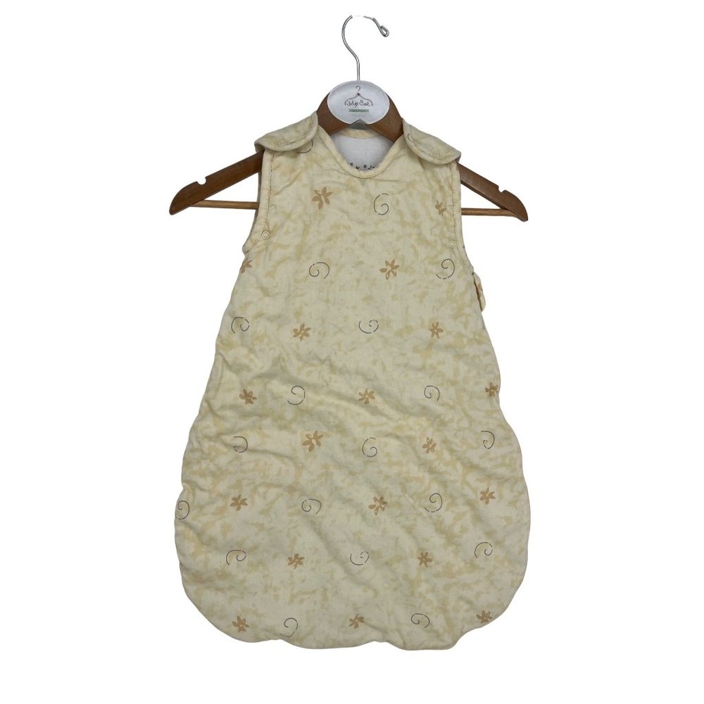 Babyinabag sleep sack small yellow whimsical floral snap top